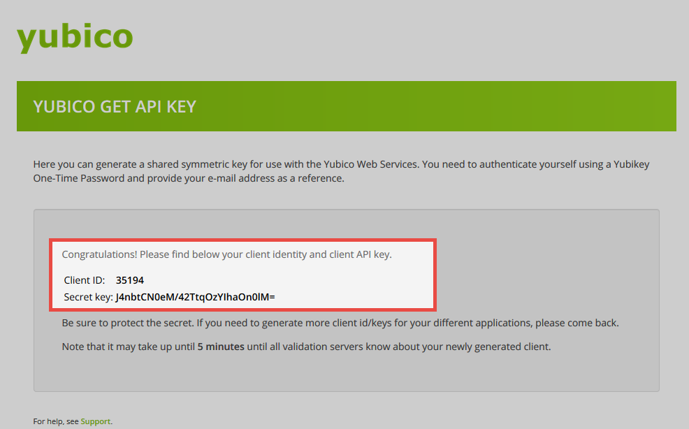 picture yubico api key