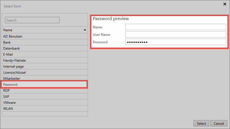 picture password form