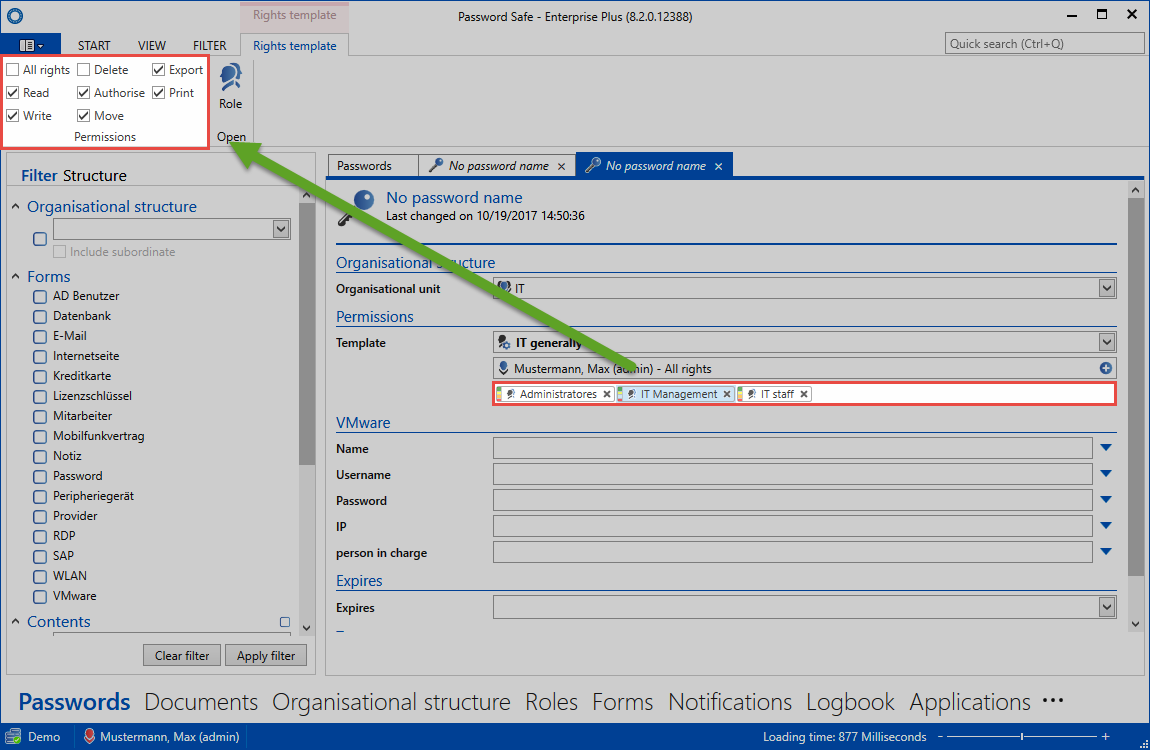 picture predefined rights permissions